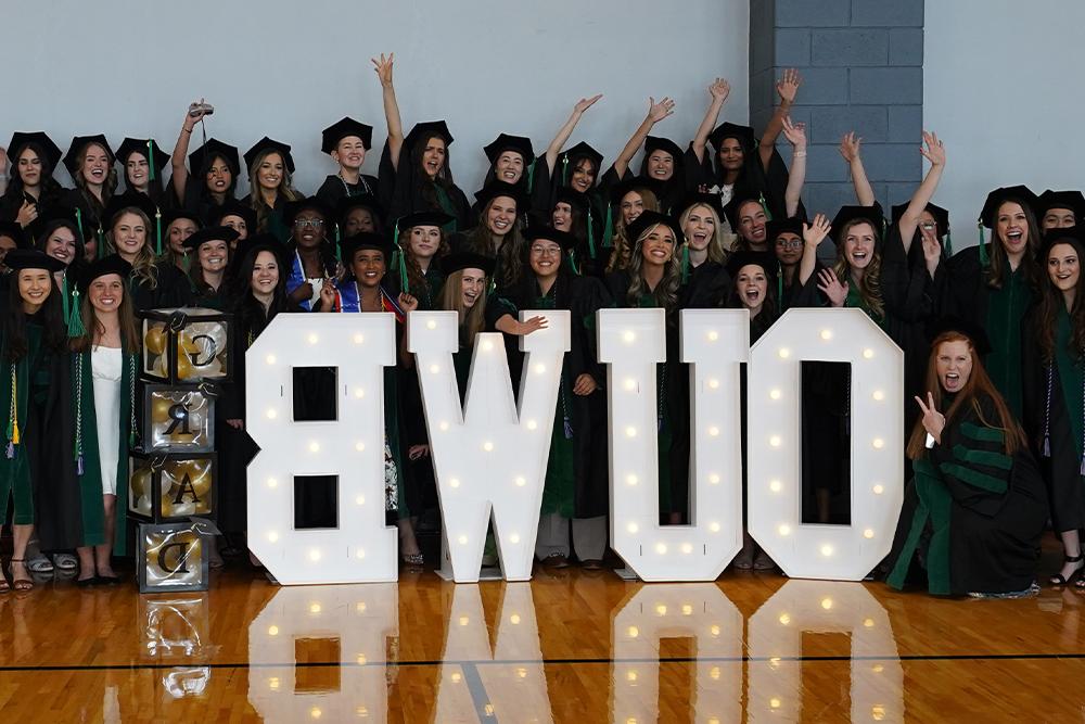 An image of students at the OUWB 2024 Commencement
